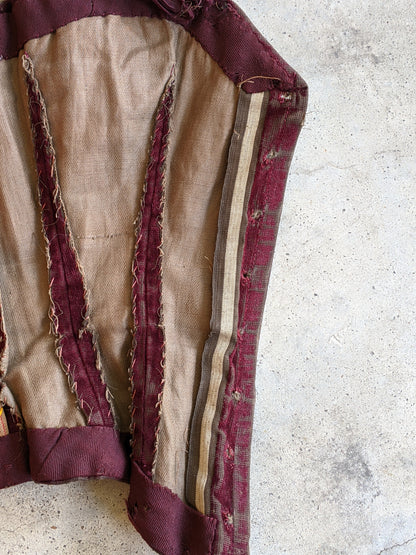 19th c. Purple Velvet Swiss Waist