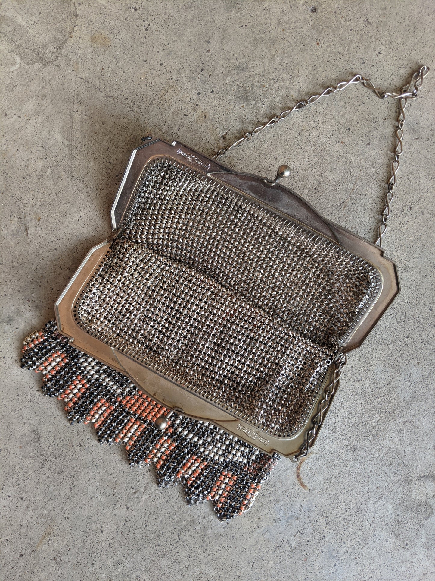 c. 1930 Whiting & Davis Beadlite Purse in Original Box