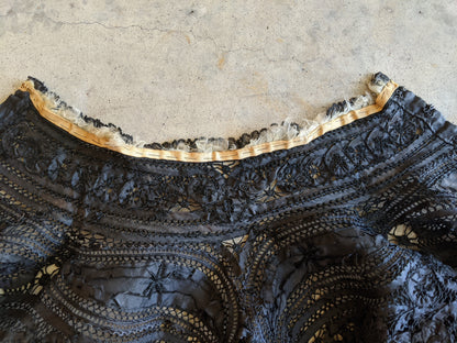 1900s Black Silk Shirt-Waist