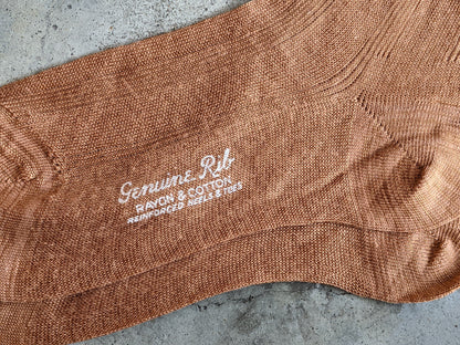 1940s Cotton + Rayon Orange Stockings