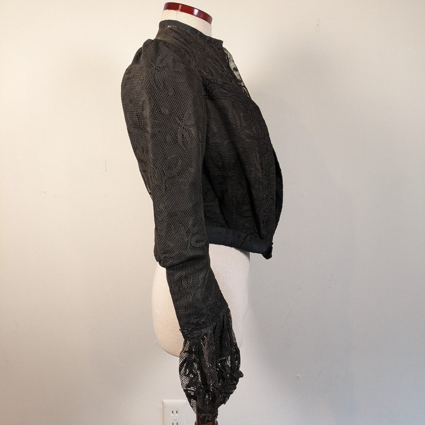 c. 1901 Black Lace Shirt-Waist or Bodice