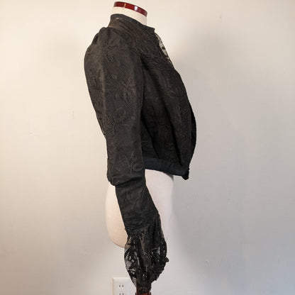 c. 1901 Black Lace Shirt-Waist or Bodice