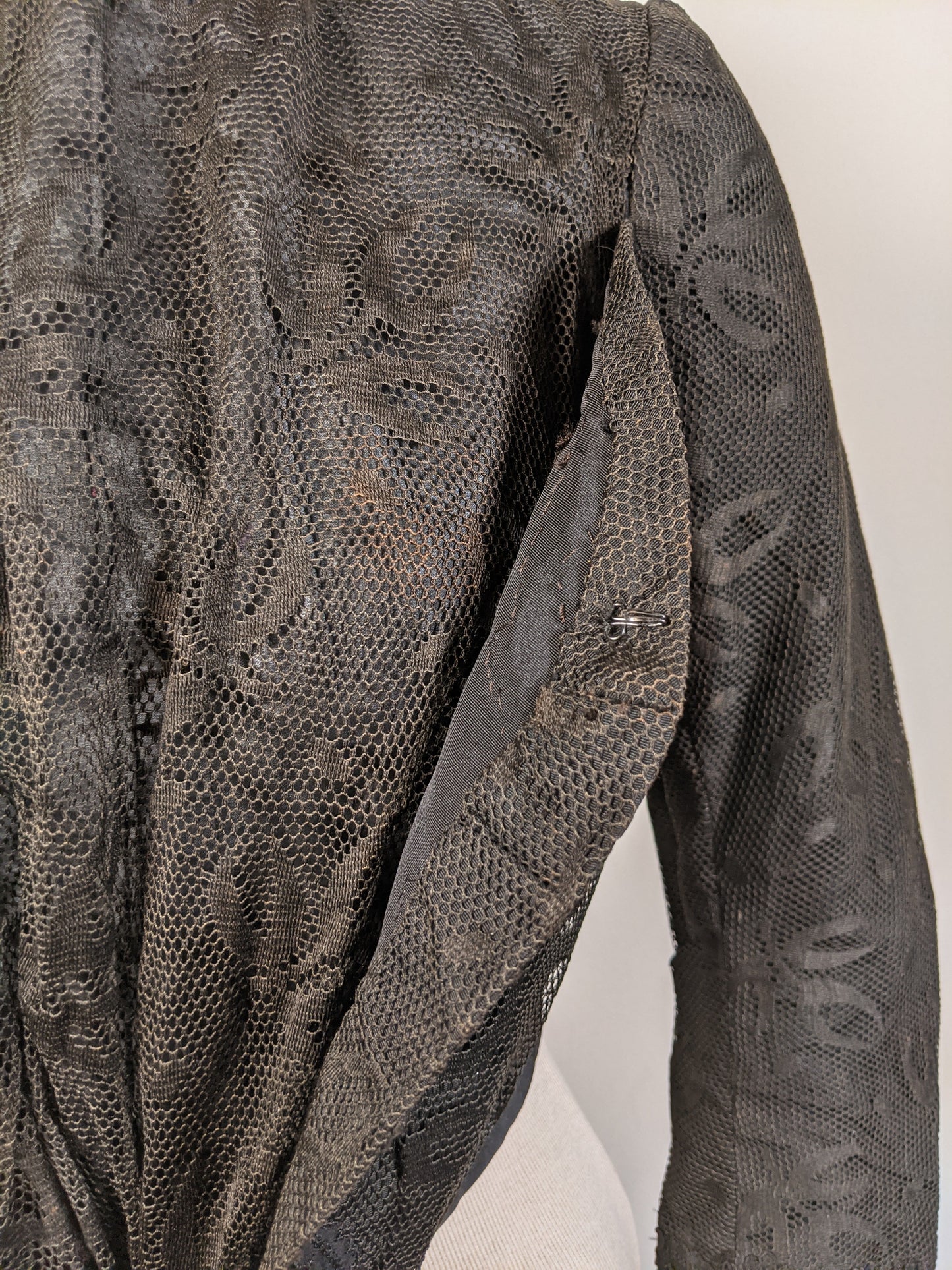 c. 1901 Black Lace Shirt-Waist or Bodice