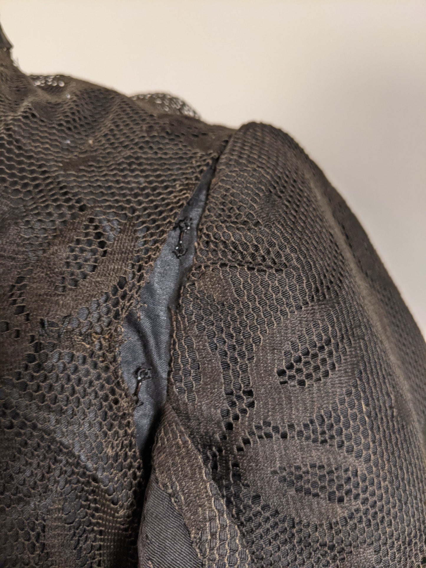 c. 1901 Black Lace Shirt-Waist or Bodice