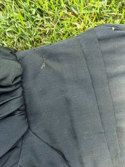 1890s Green + Black Gigot Sleeve Bodice