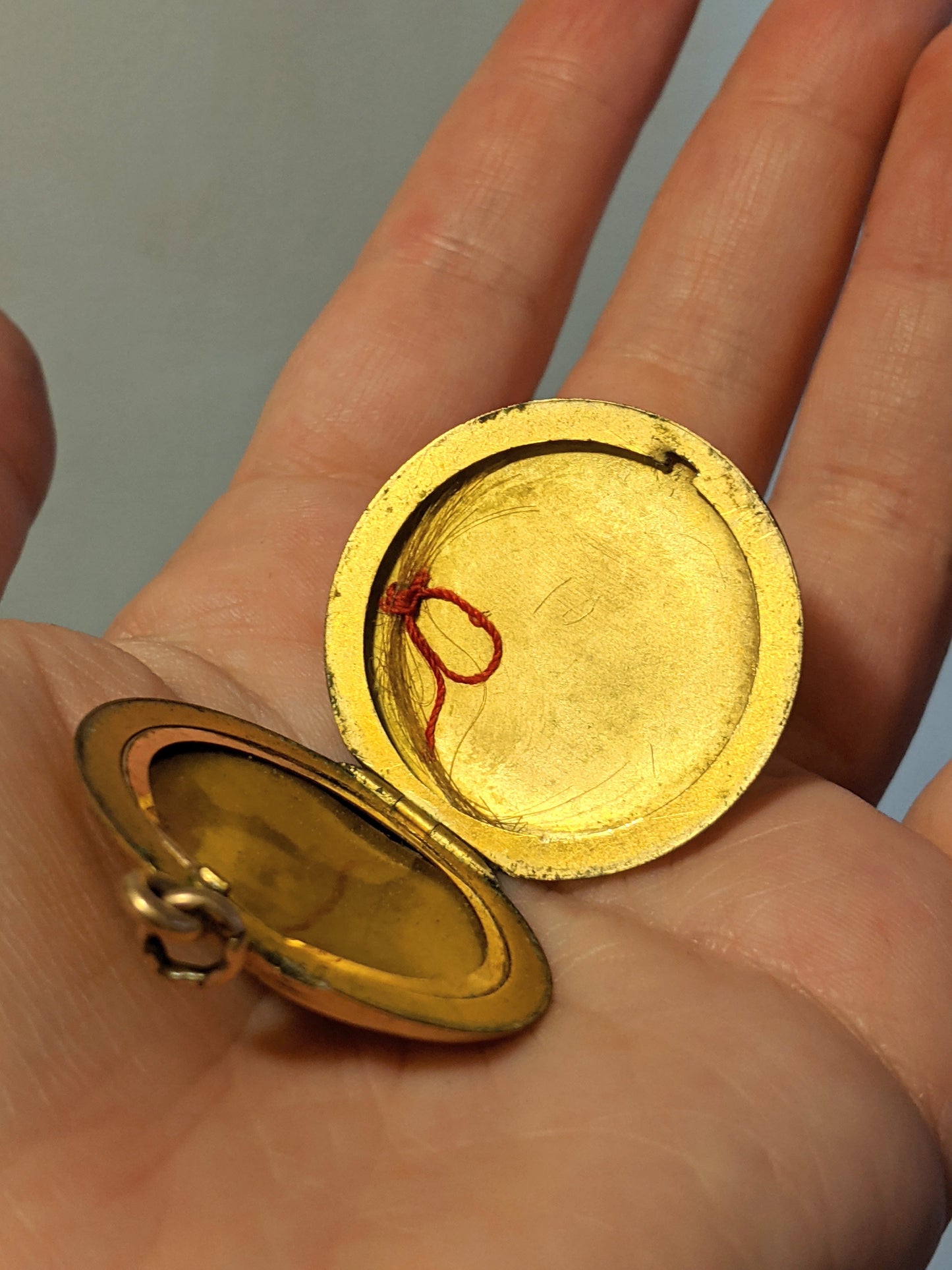 c. 1900s-1910s Locket + Long Guard Chain