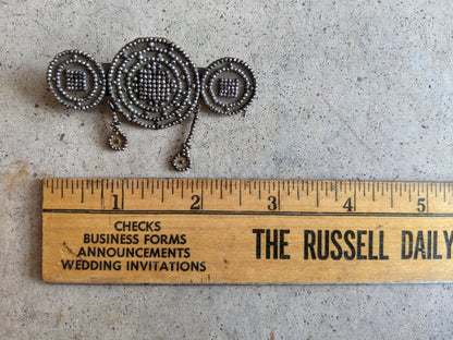 Unusual Georgian Cut Steel Brooch