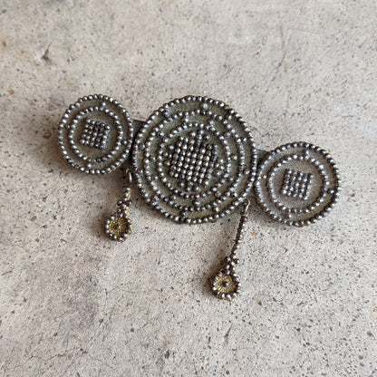 Unusual Georgian Cut Steel Brooch