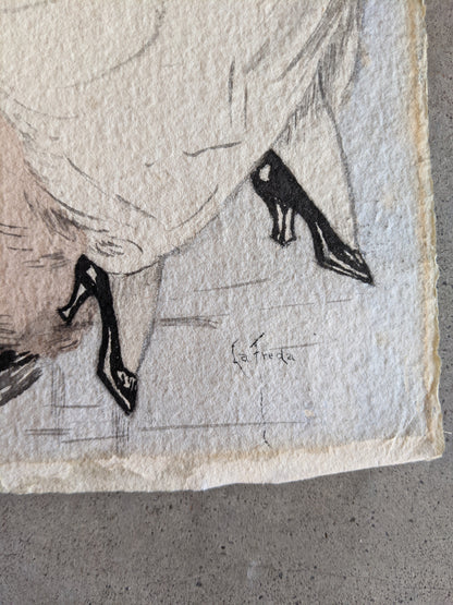 c. 1910s Original Artwork | Pencil + Watercolor