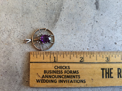 1900s-1910s Sterling Silver Spider Pendant