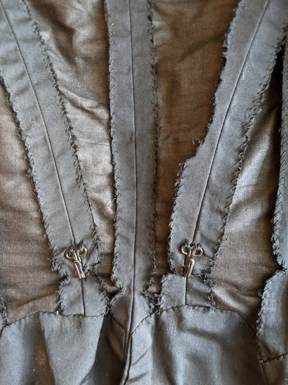 1890s Silk Faille Gigot Sleeve Bodice