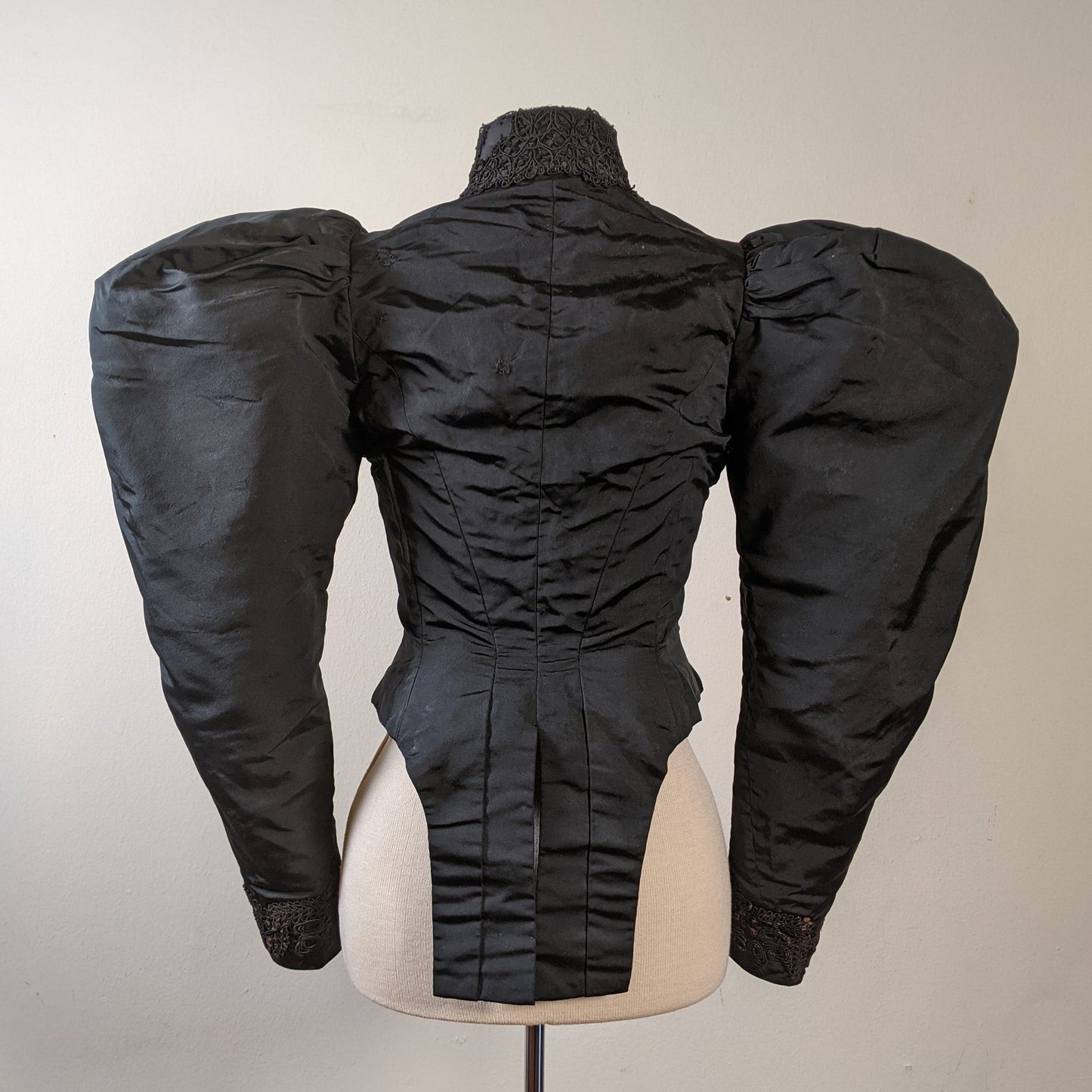 1890s Silk Faille Gigot Sleeve Bodice