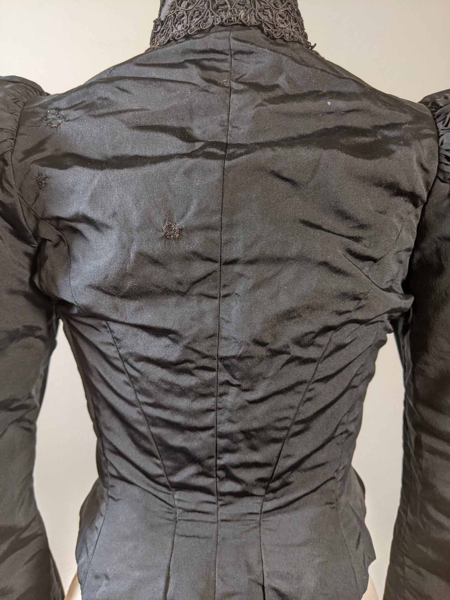 1890s Silk Faille Gigot Sleeve Bodice