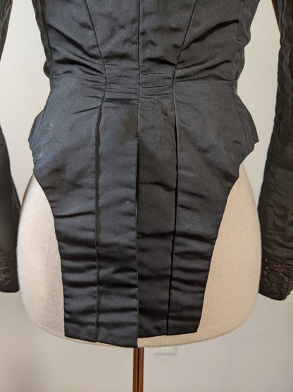 1890s Silk Faille Gigot Sleeve Bodice