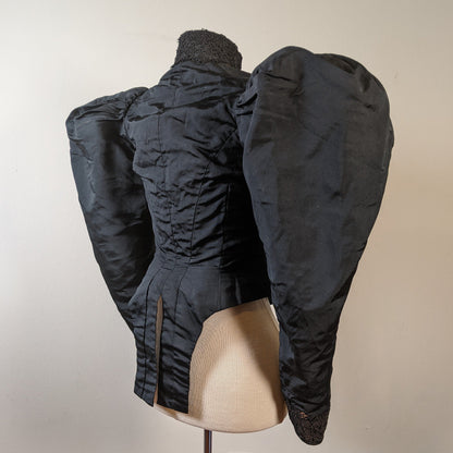 1890s Silk Faille Gigot Sleeve Bodice