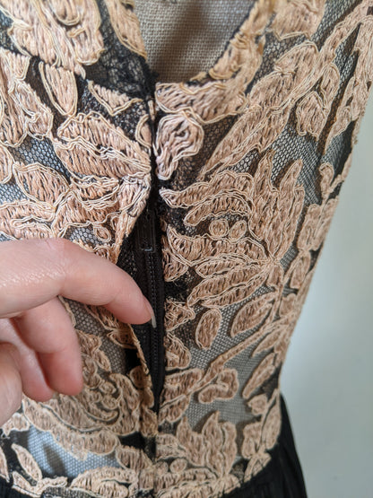 c. 1940s Silk Chiffon Gown