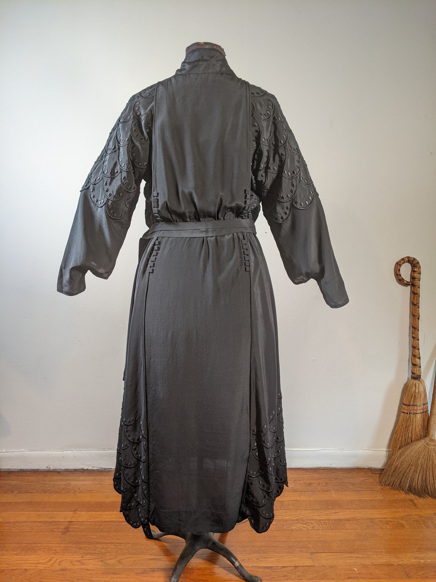 RESERVED | 1910s Black Silk Dress