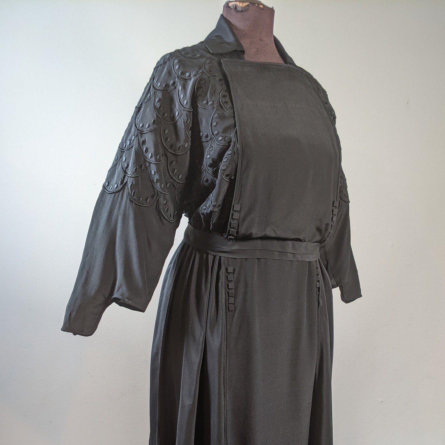 RESERVED | 1910s Black Silk Dress