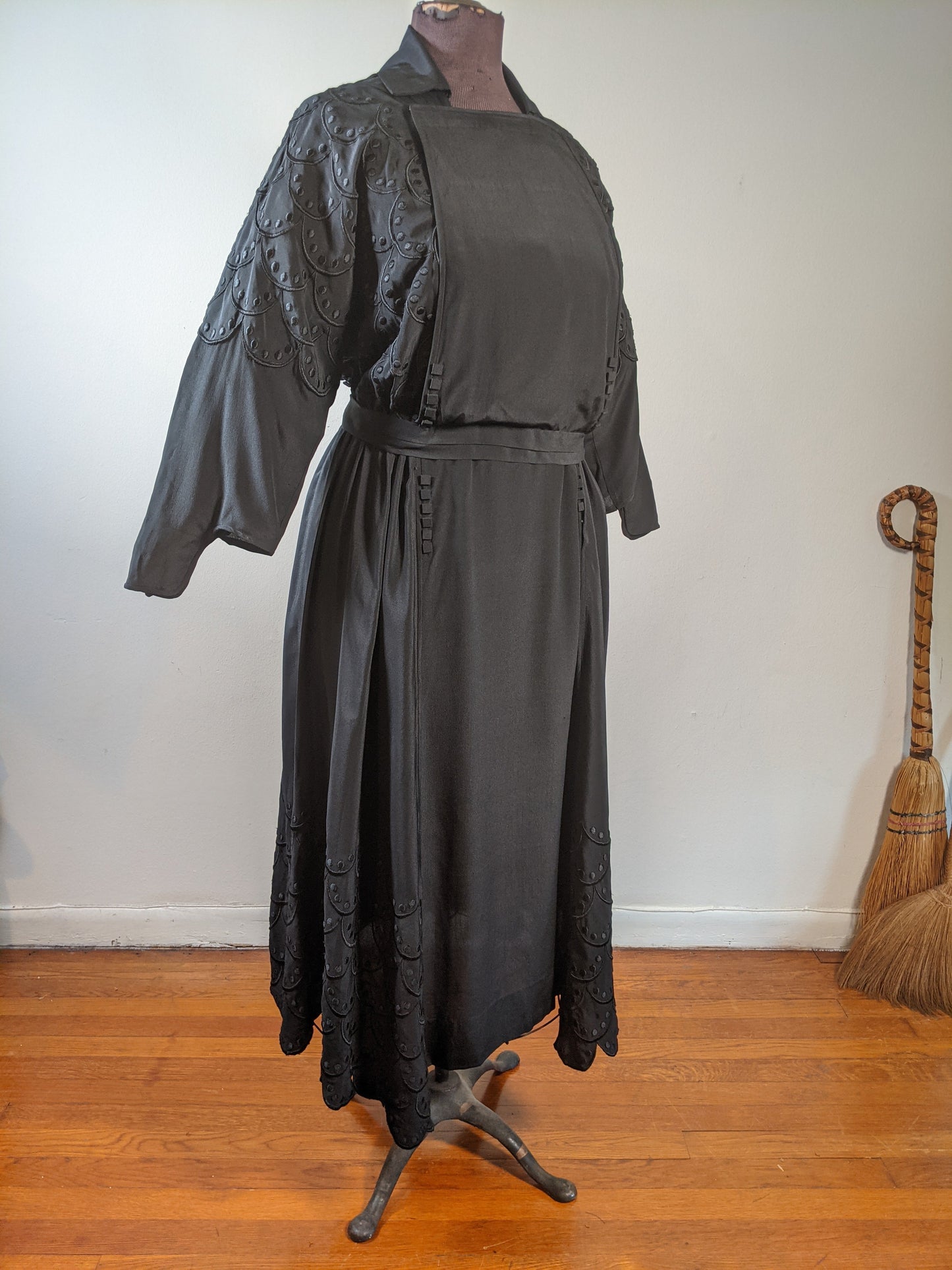 RESERVED | 1910s Black Silk Dress