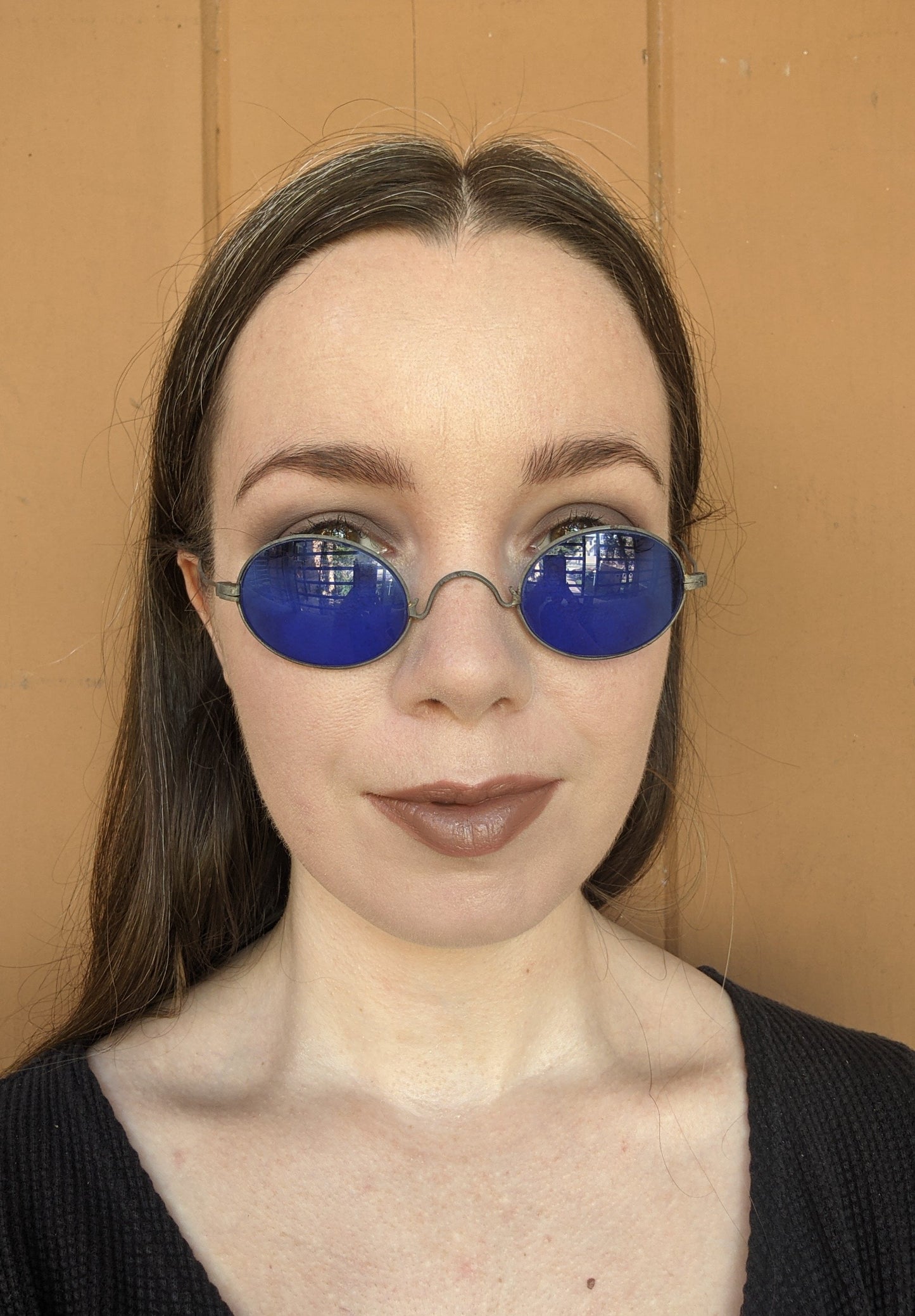 1890s-1900s Cobalt Blue Tinted Glasses