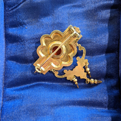 c. 1880s-1890s Celluloid Cameo Brooch