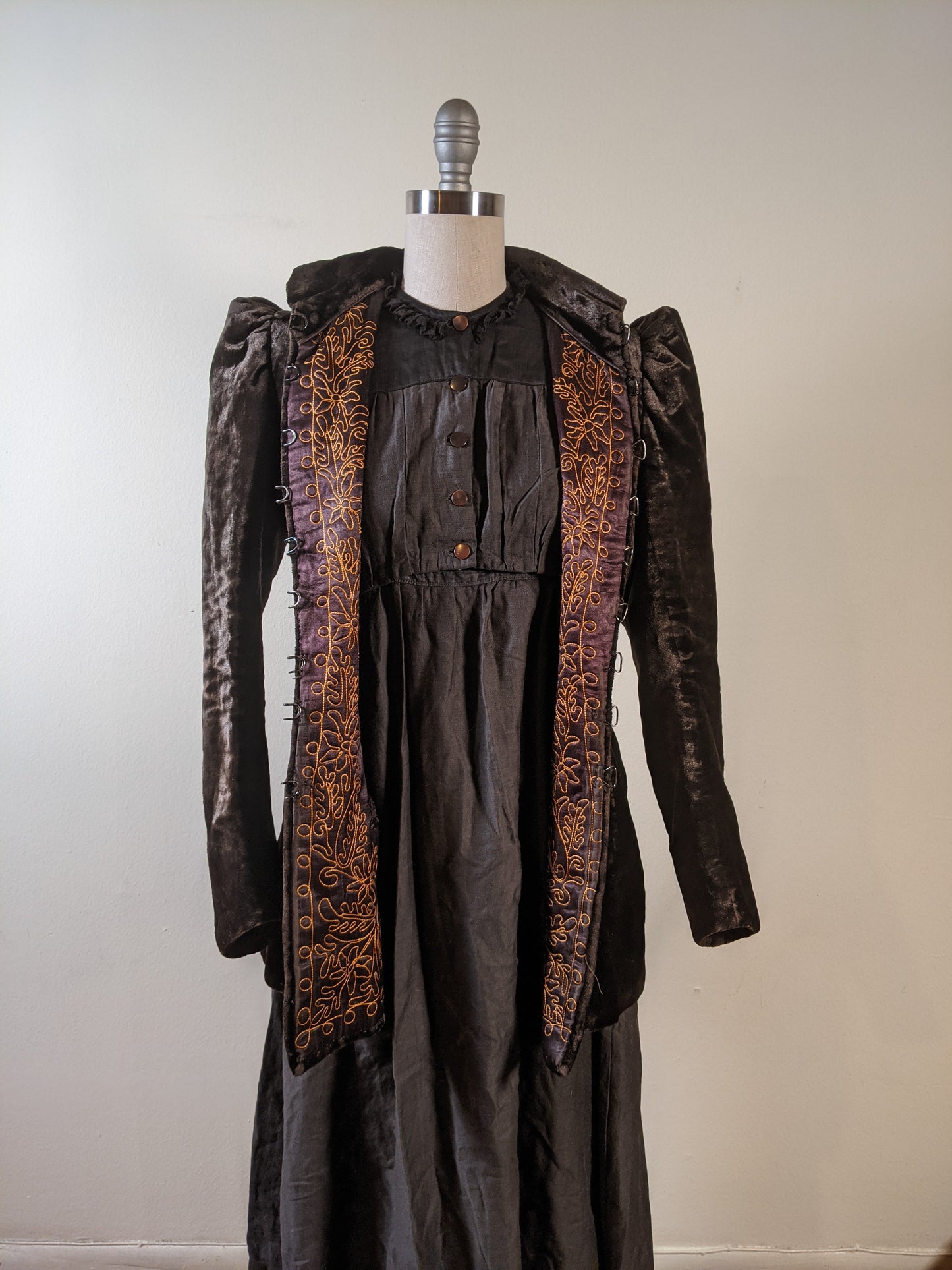 c. 1890 Silk "Seal" Plush Jacket
