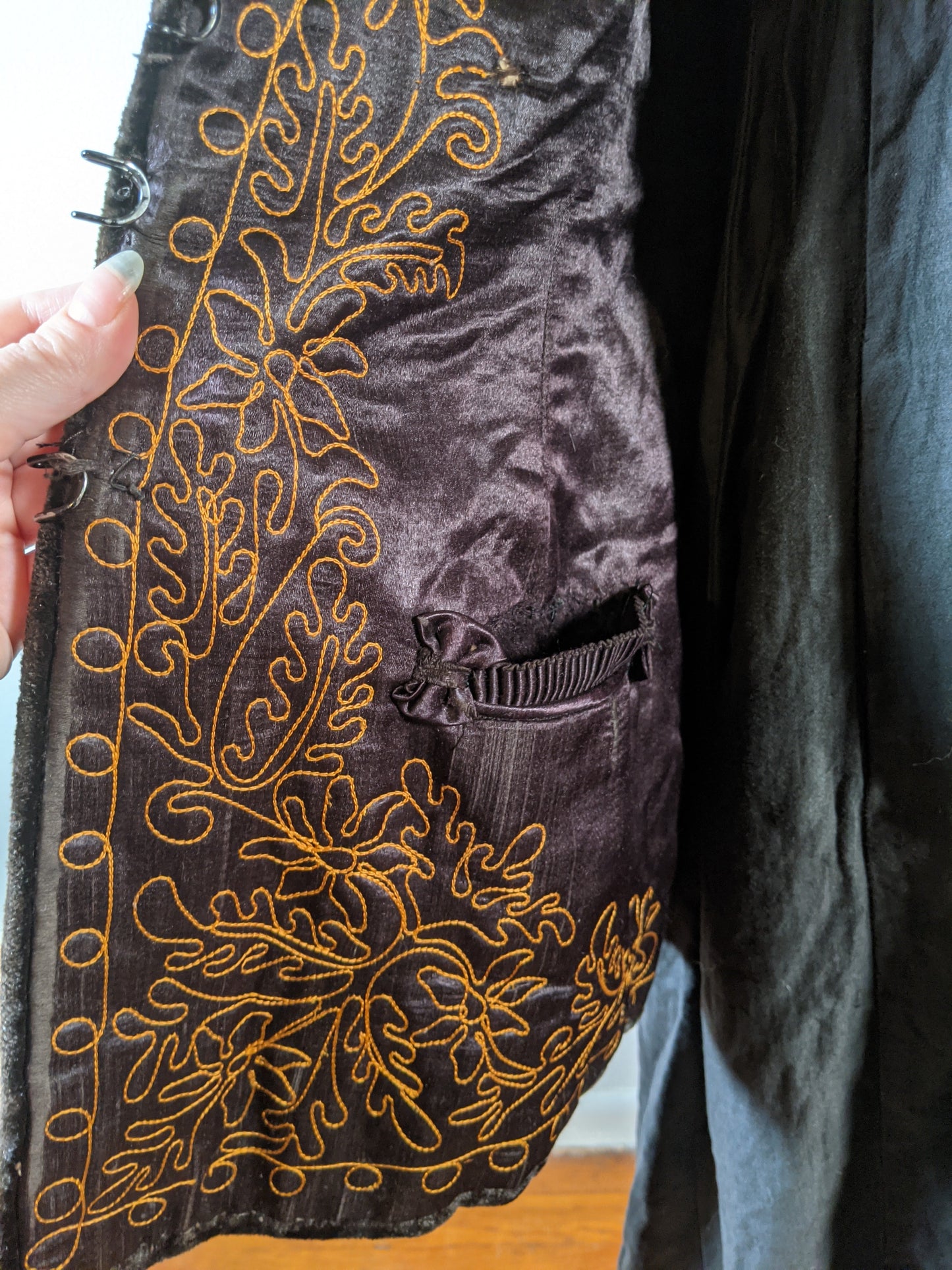 c. 1890 Silk "Seal" Plush Jacket