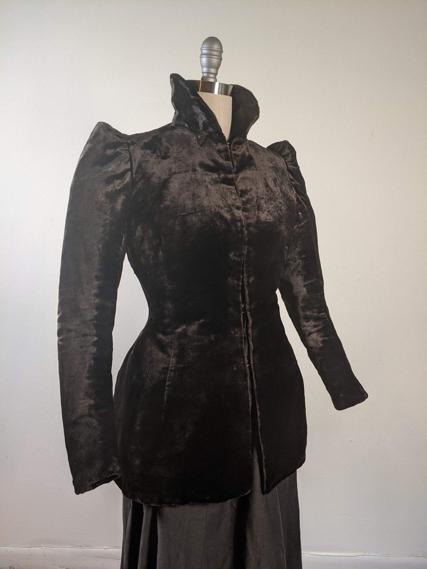 c. 1890 Silk "Seal" Plush Jacket