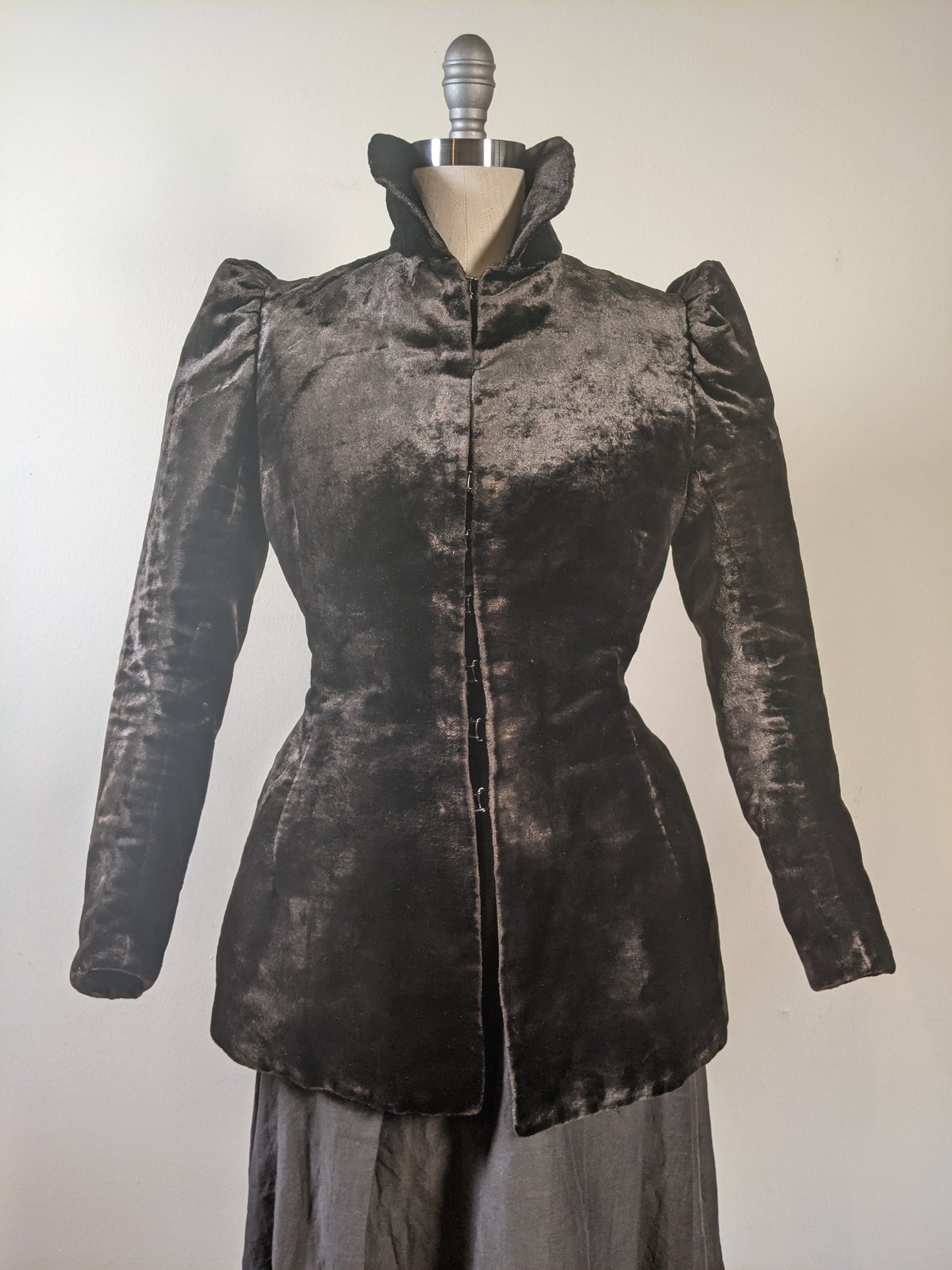 c. 1890 Silk "Seal" Plush Jacket