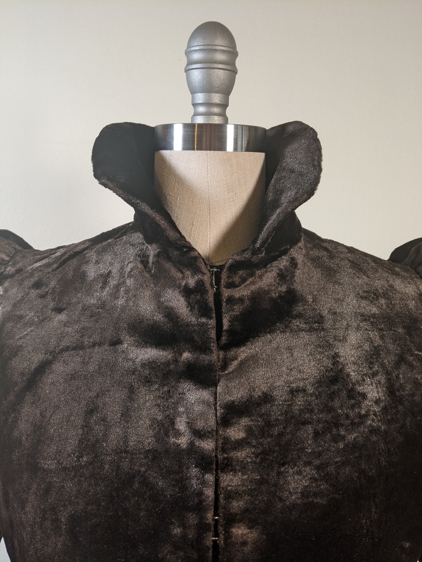 c. 1890 Silk "Seal" Plush Jacket