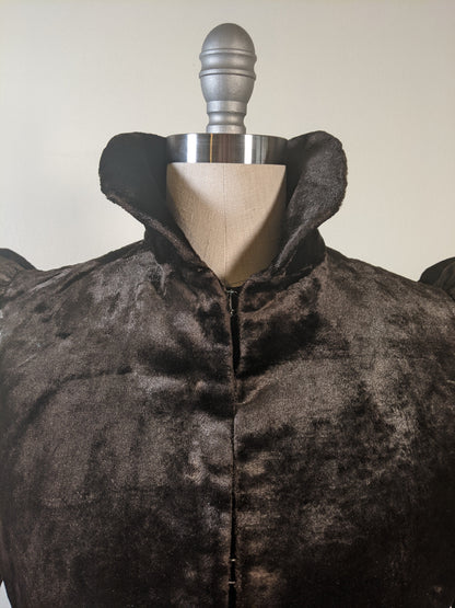 c. 1890 Silk "Seal" Plush Jacket