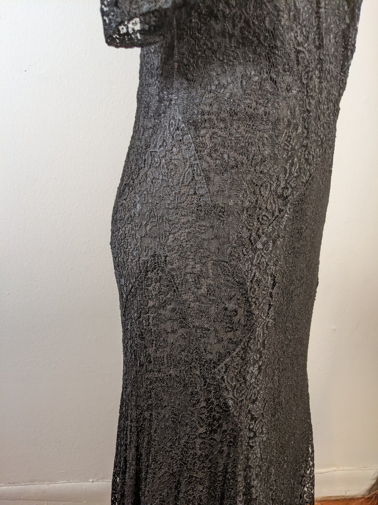 1930s Silk Lace Dress