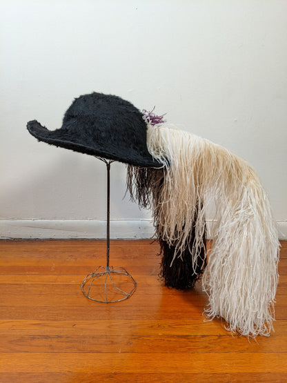 1910s Titanic Era Beaver + Ostrich Hat