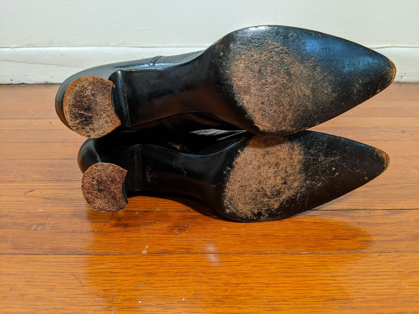 1920s Black Lace Up Boots | Approx Sz 6-6.5