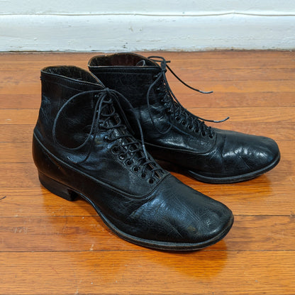 c. 1930s Square Toe Boots | Approx Sz 9-10