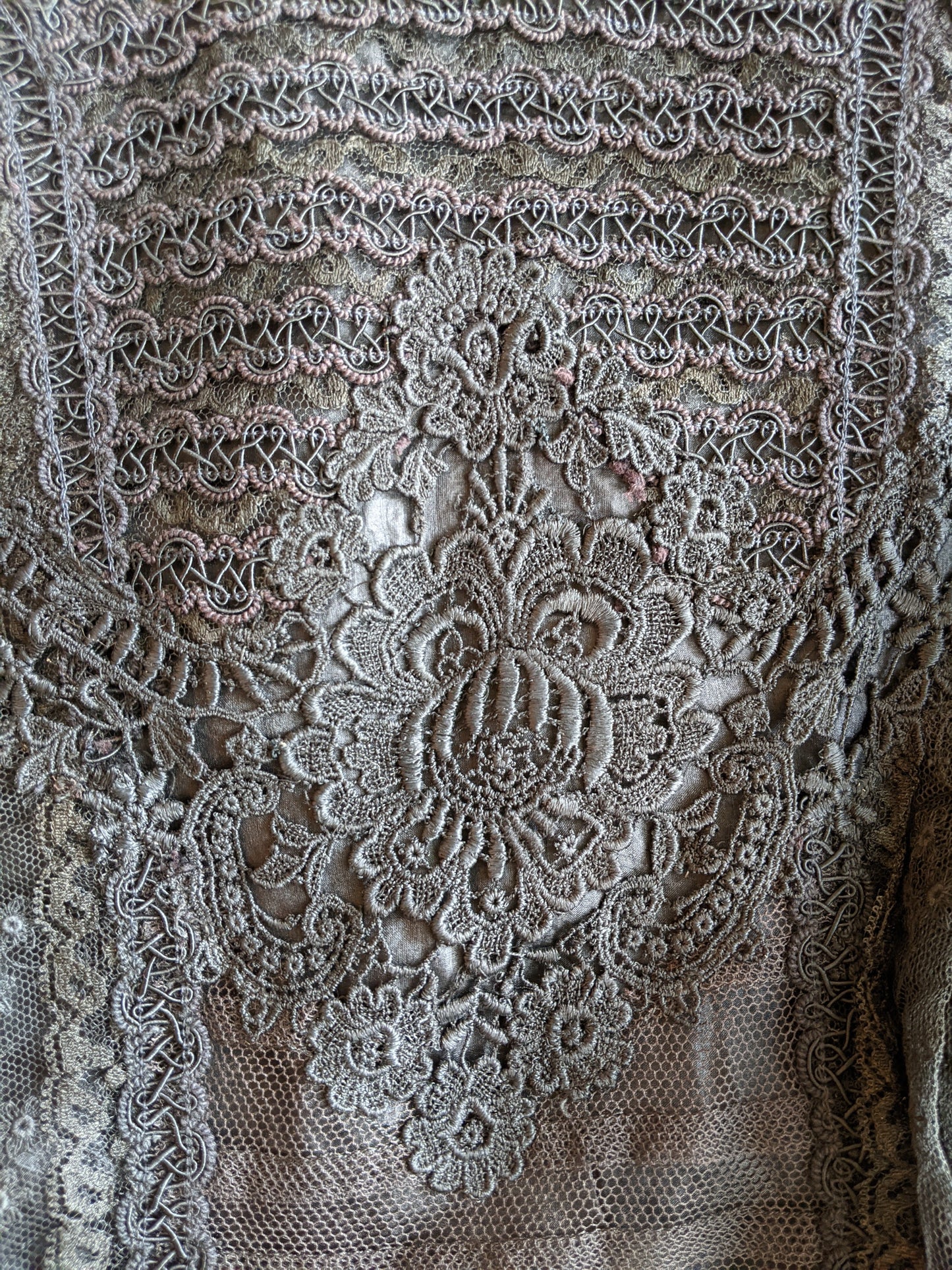 1900s Black Lace Shirt-Waist