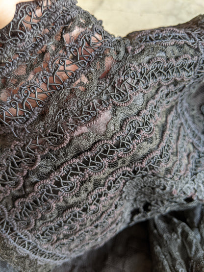 1900s Black Lace Shirt-Waist