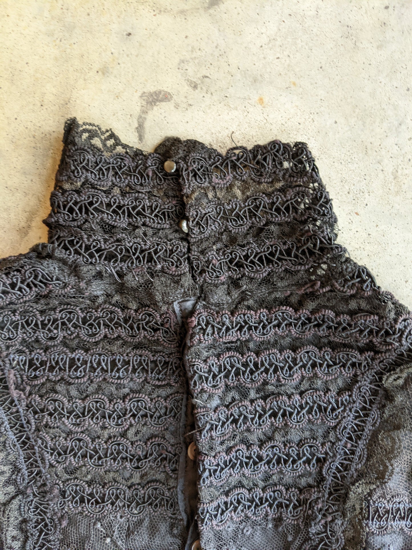 1900s Black Lace Shirt-Waist