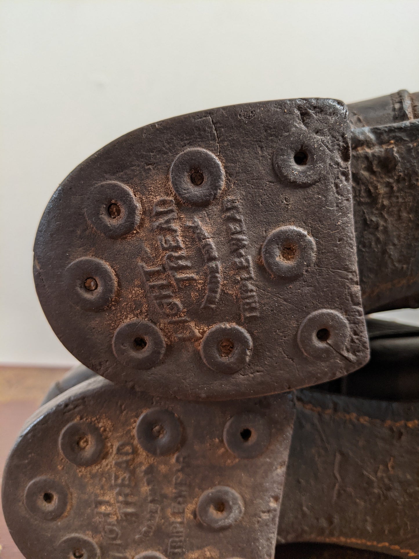 c. 1930s-1940s Tall Lace Up Logger Boots | Approx Sz 7