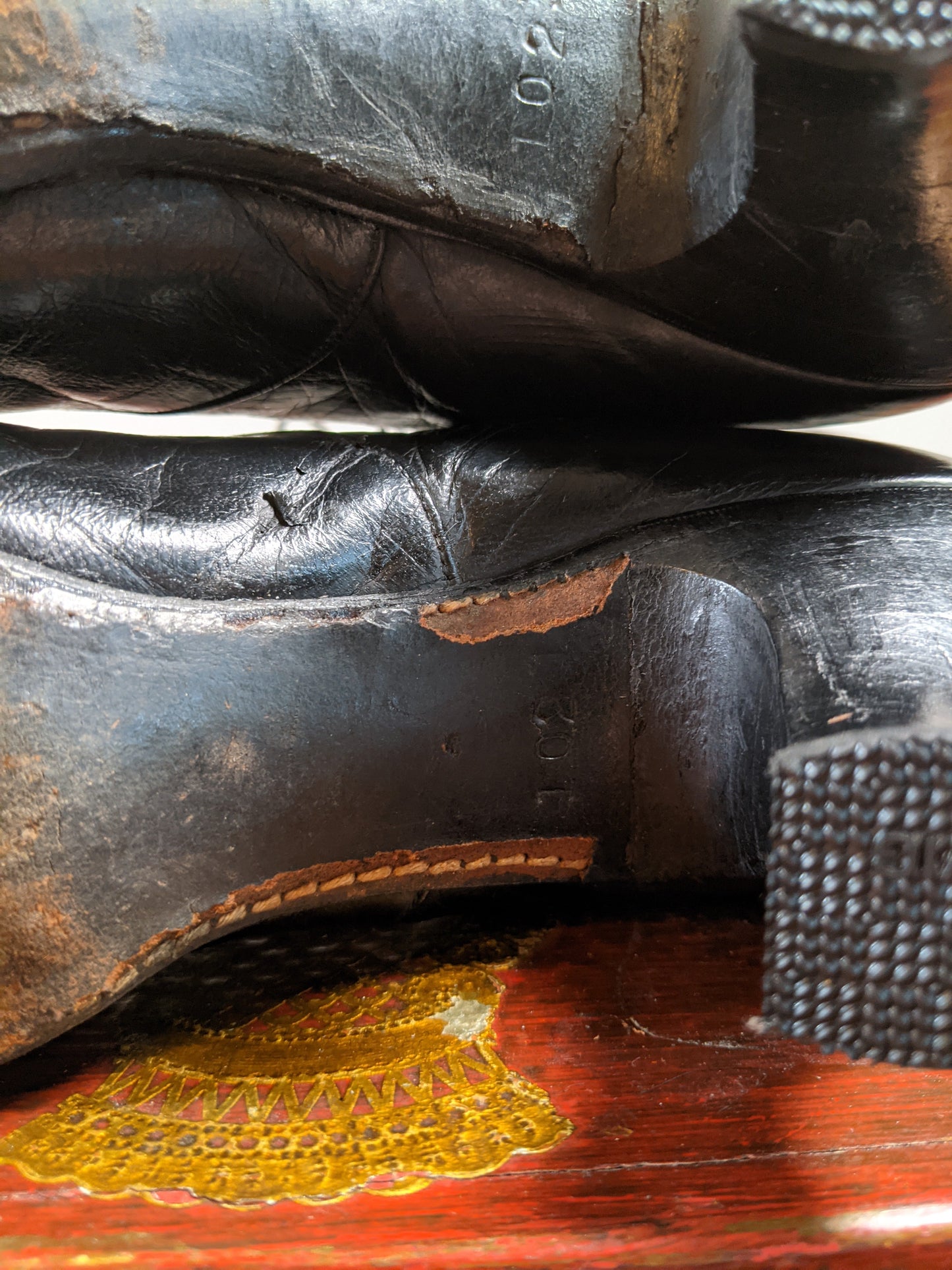 c. 1910s-1920s Black Lace Up Boots | Approx Sz 7