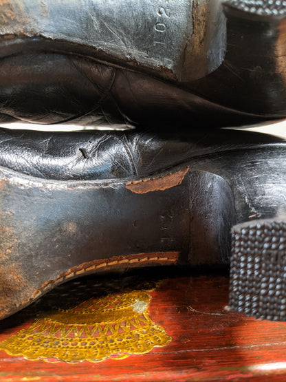 c. 1910s-1920s Black Lace Up Boots | Approx Sz 7