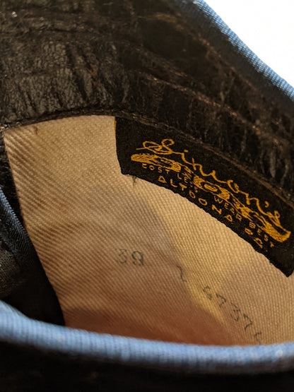 1910s-1920s Blue Velveteen Boots | Approx Sz 7.5-8
