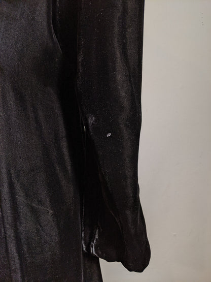 c. 1930s-1940s Hooded Velvet Cloak