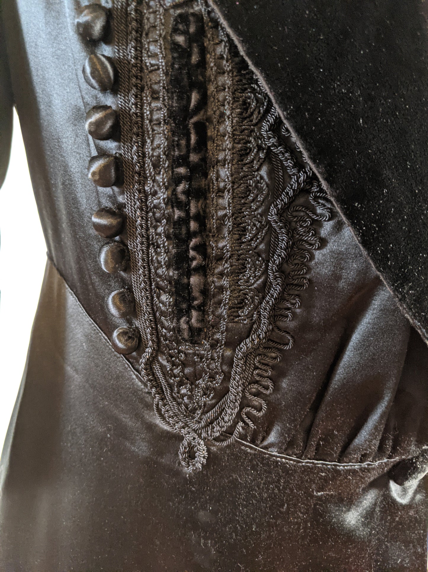 c. 1910s Black Silk Suit | Jacket + Skirt