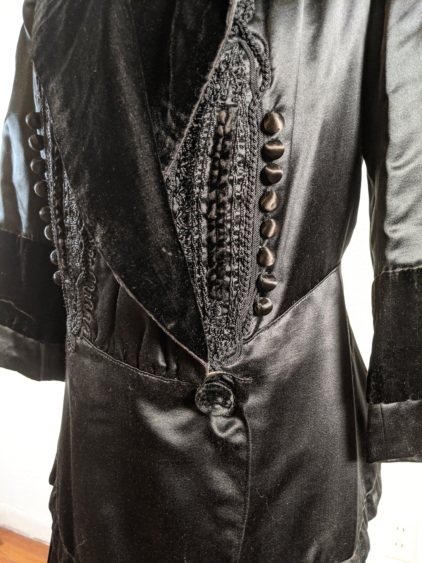 c. 1910s Black Silk Suit | Jacket + Skirt
