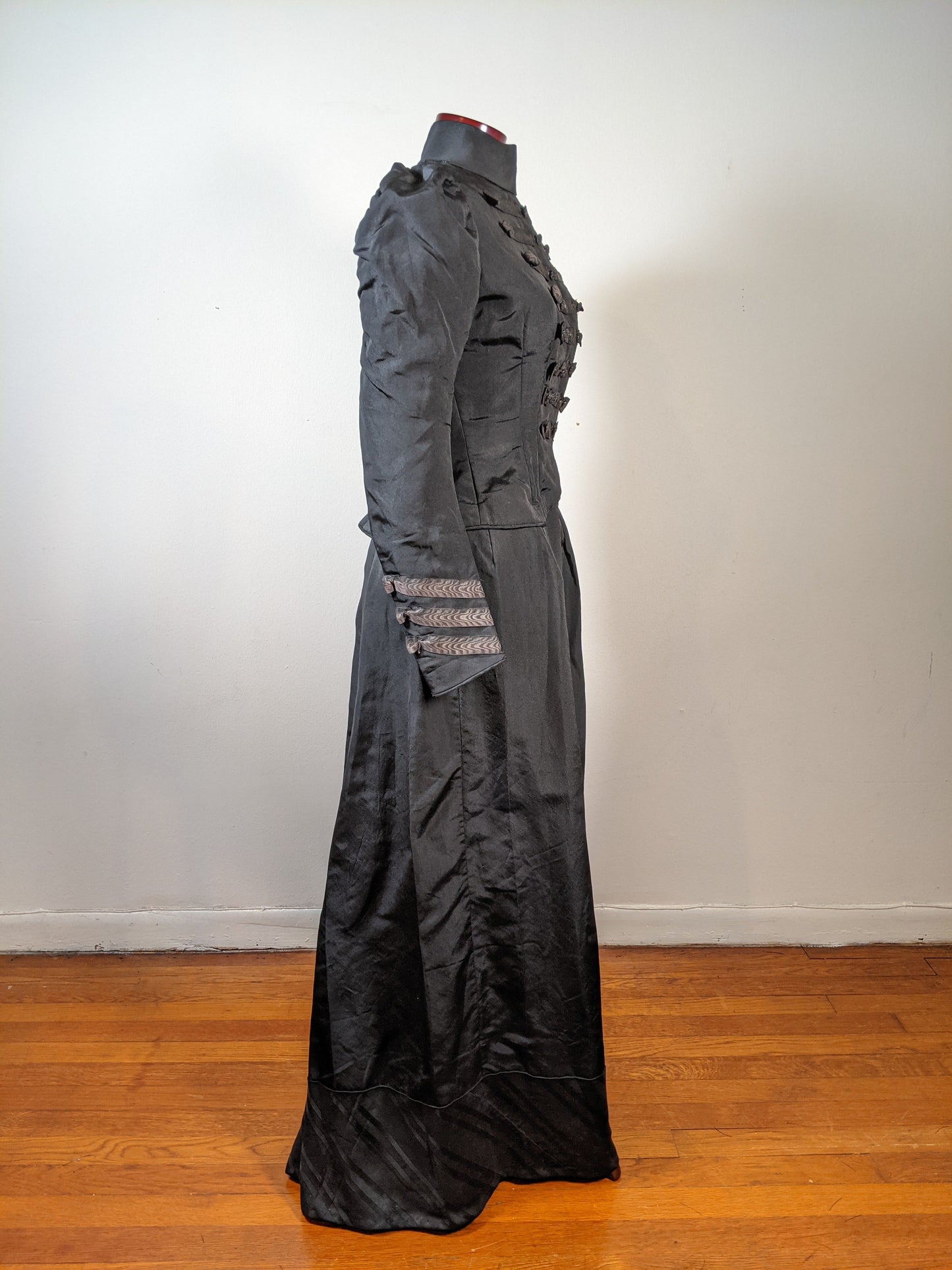 1890s Black Dress | Bodice + Skirt