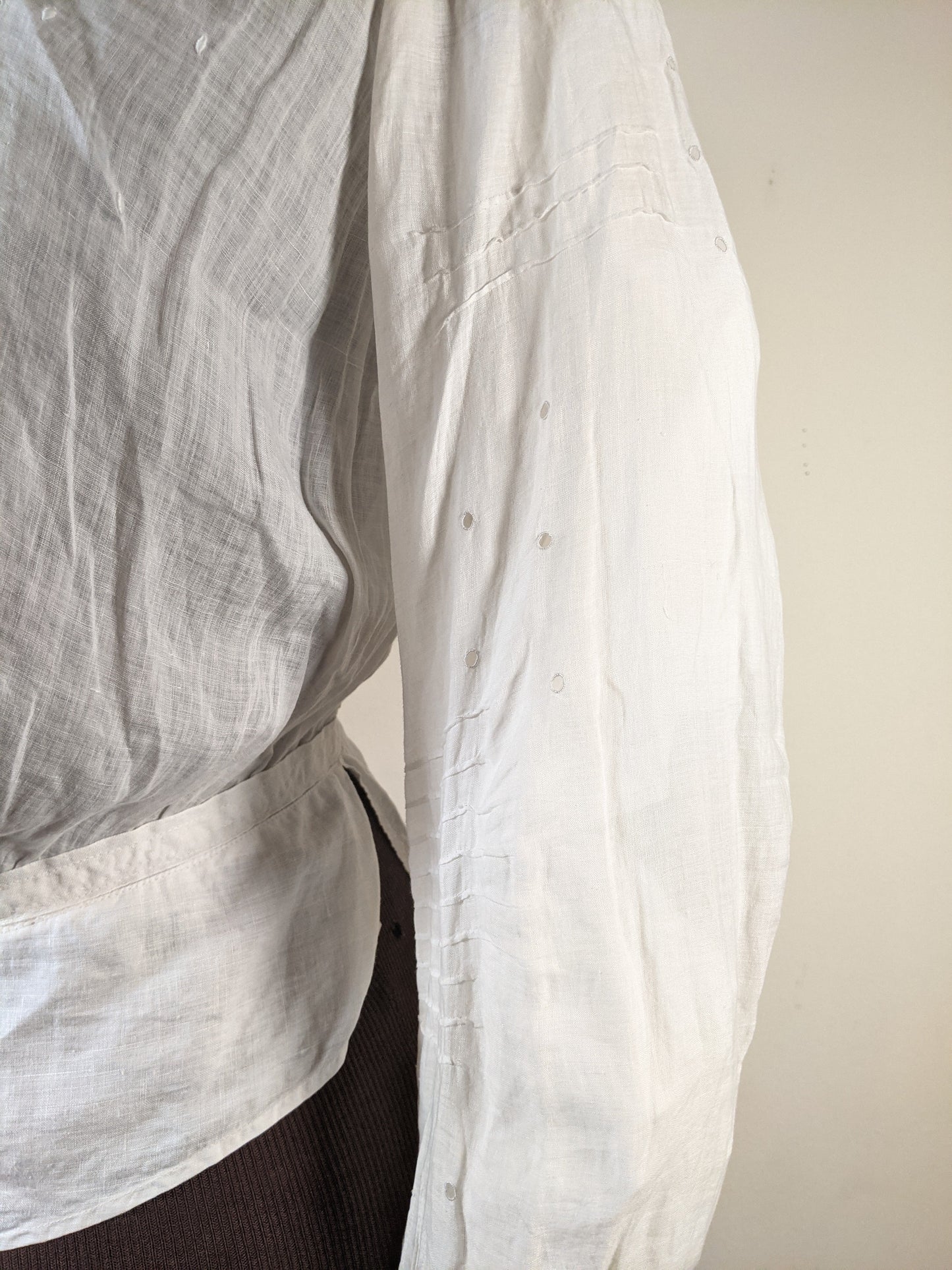 1900s White Embroidered Shirt-Waist