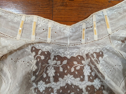 1900s White Embroidered Shirt-Waist