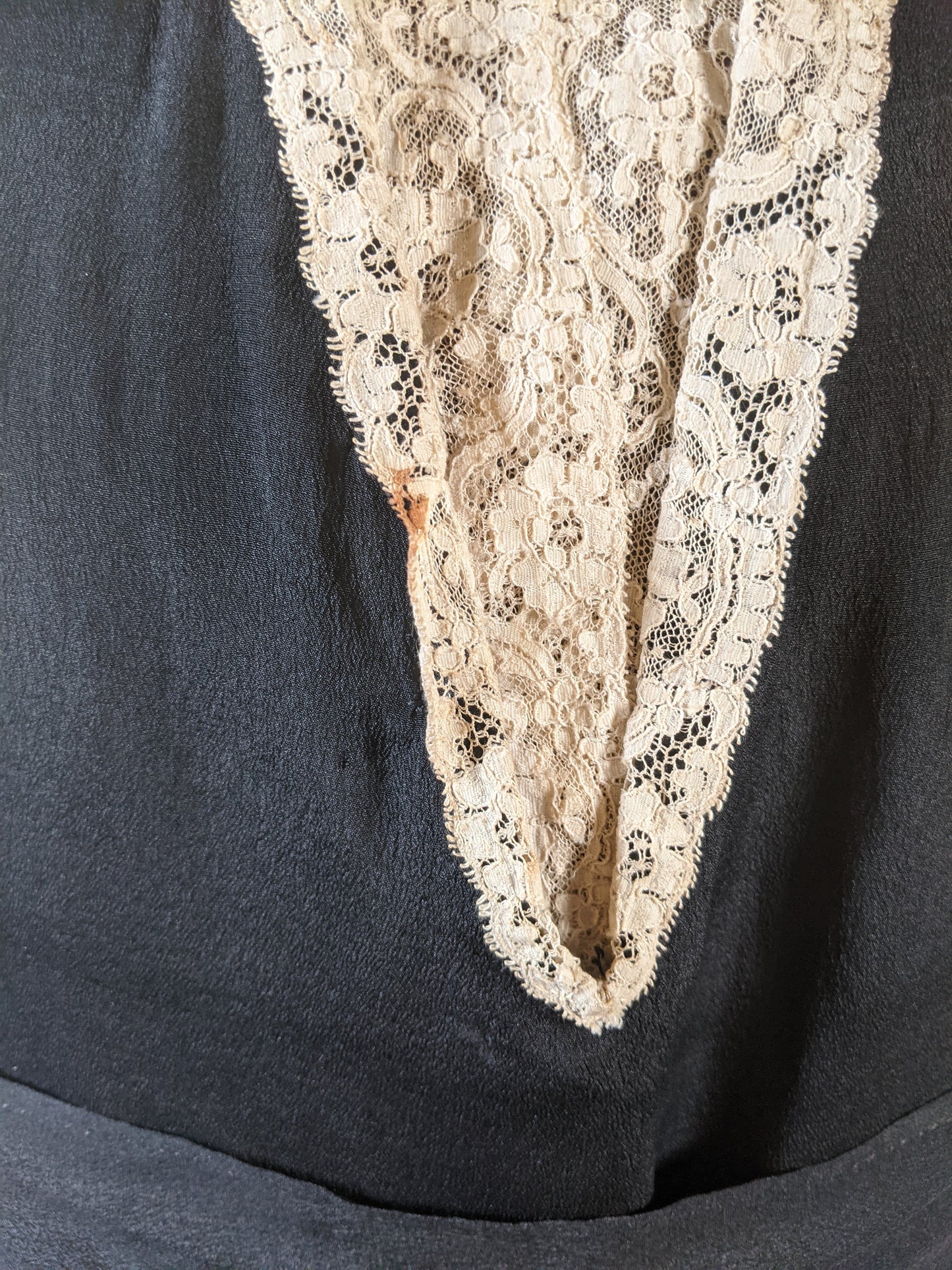 c. 1919-1920 Black Silk Dress