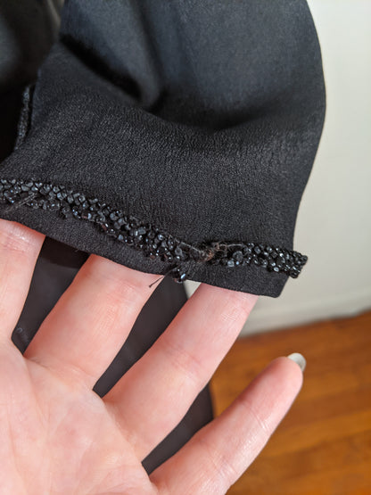 c. 1919-1920 Black Silk Dress